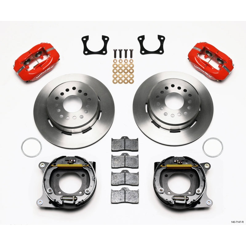Wilwood Forged Dynalite P/S Park Brake Kit Red 58-64 Olds/Pontiac Ends