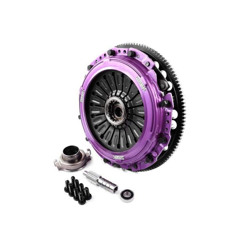 XClutch Clutch Kit Twin Solid Organic Clutch Discs w/ Flywheel Subaru STI 2004-21 | XKSU23531-2GL