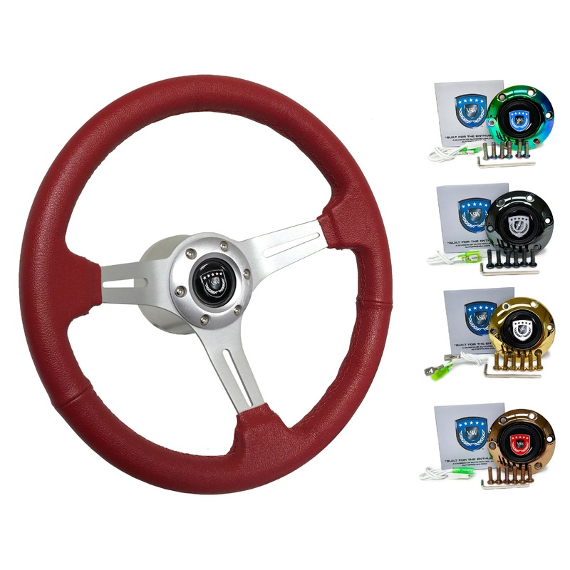 1984-90 BMW 325i Steering Wheel Kit | Red Leather | ST3014RED