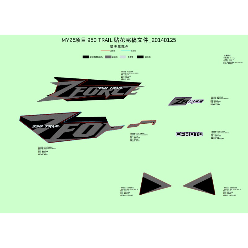 Decal Assembly by CF Moto