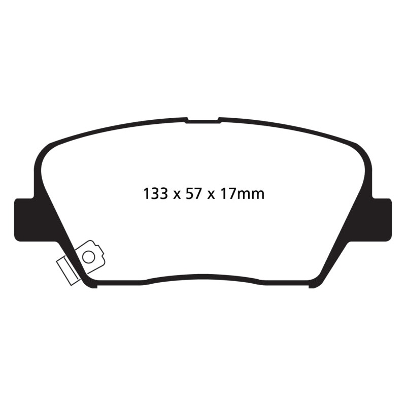 EBC 13+ Hyundai Santa Fe 2.0 Turbo Greenstuff Front Brake Pads
