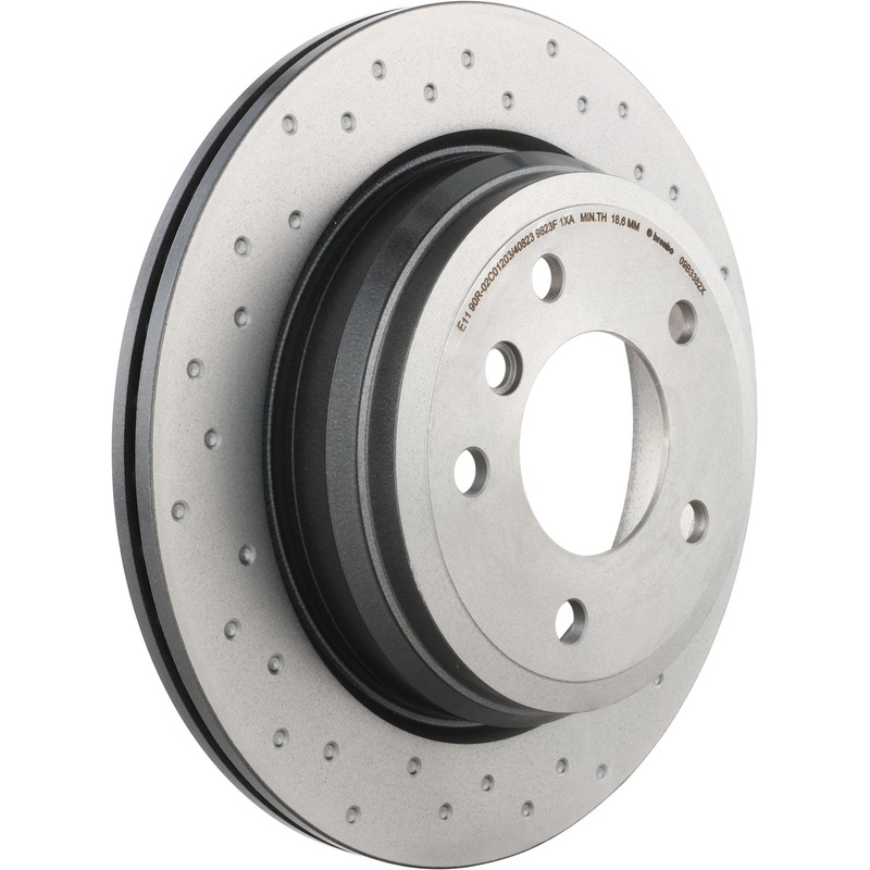 XTRA Drilled Rear Disc Brake Rotor – 09.B338.2X