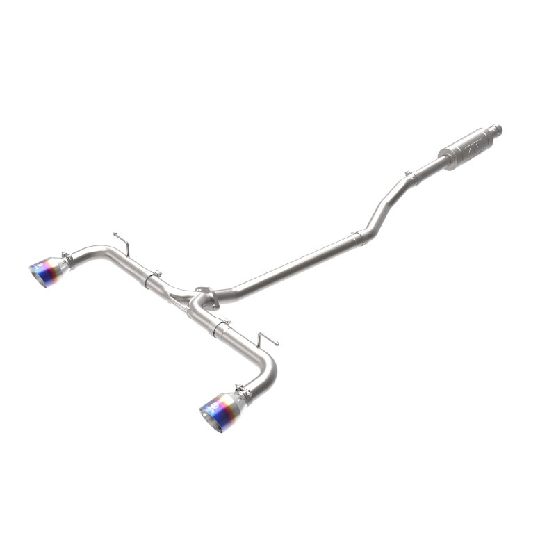 aFe Takeda 2-1/2in 304 SS Cat-Back Exhaust w/ Blue Flame Tips Mazda Mazdaspeed 3 L4 2.0L/2.5L 2014-2018 | 49-37015-L