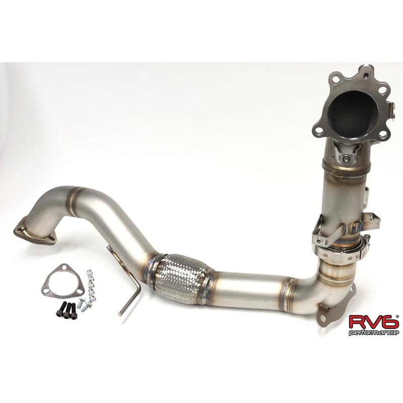 RV6 Catless Downpipe & Front Pipe Combo | 16-21 Civic 1.5T & Si