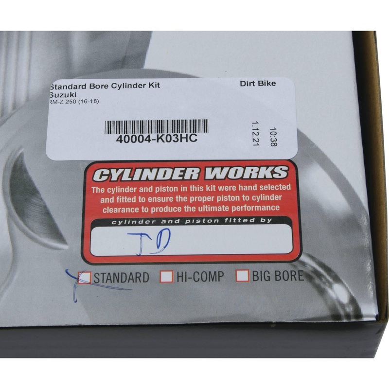 Cylinder Works 40004-K03HC 16-18 Suzuki RM-Z 250 250cc Standard Bore High Compression Cylinder Kit 14.2:1 Comp.