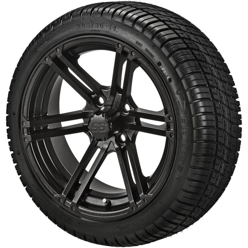 LSI 14″ Yukon Matte Black Wheel and Low Profile Tire Combo