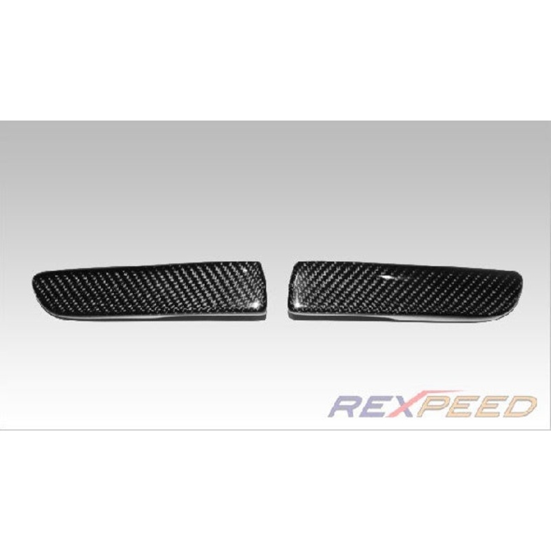 Rexpeed Carbon Fiber Rear Bumper Inserts Mitsubishi Evo X 2008-2015 | R138