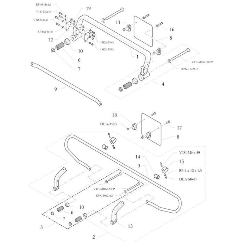 15. 20.7152.06 Birel Clamp for Rear Bumper Tube UK