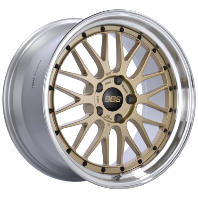BBS LM 19×9 5×114.3 ET38 Gold Center Diamond Cut Lip Wheel – 82mm PFS/Clip Required