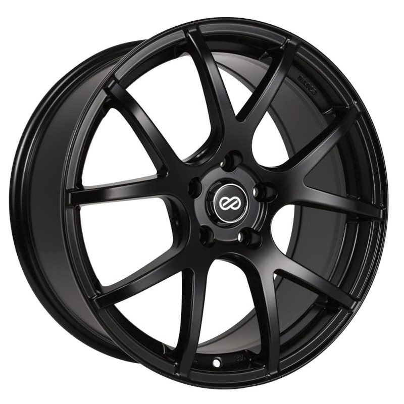 Enkei M52 17×7.5 45mm Offset 5×100 Bolt Pattern 72.6mm Bore Dia Matte Black Wheel