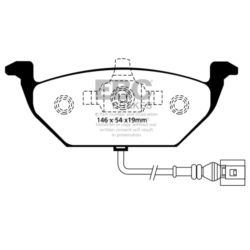 EBC 00-05 Volkswagen Beetle 2.0 Yellowstuff Front Brake Pads