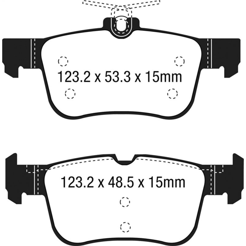 EBC 15+ Ford Edge 2.0 Turbo FWD Ultimax2 Rear Brake Pads