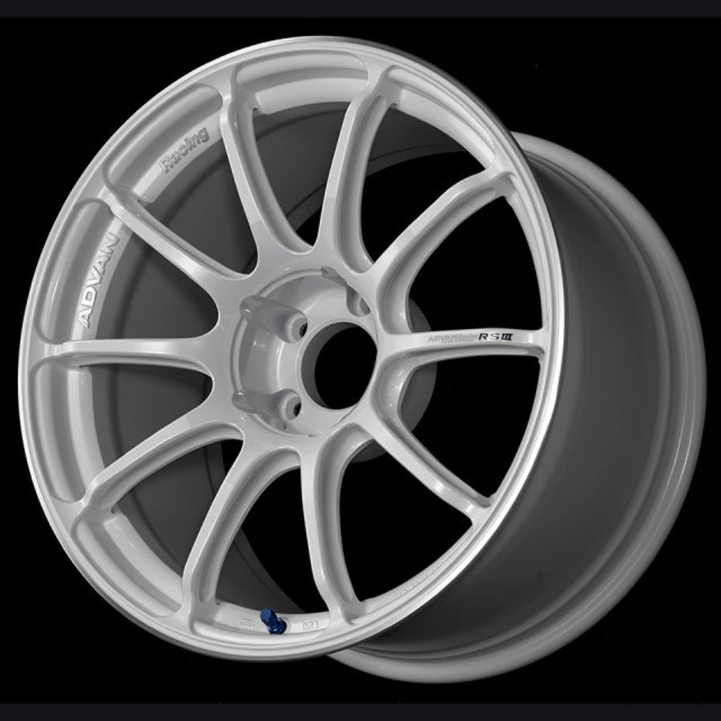 Advan RSIII Wheel – 18×9.5 +45 | 5×114.3 | Racing White Metallic & Ring