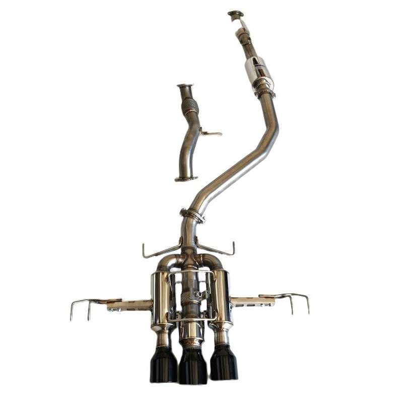 Invidia 22+ HONDA CIVIC TYPE-R FL5 R400 SINGLE LAYER BLACK TIP CAT-BACK (NON POLISH PIPE)