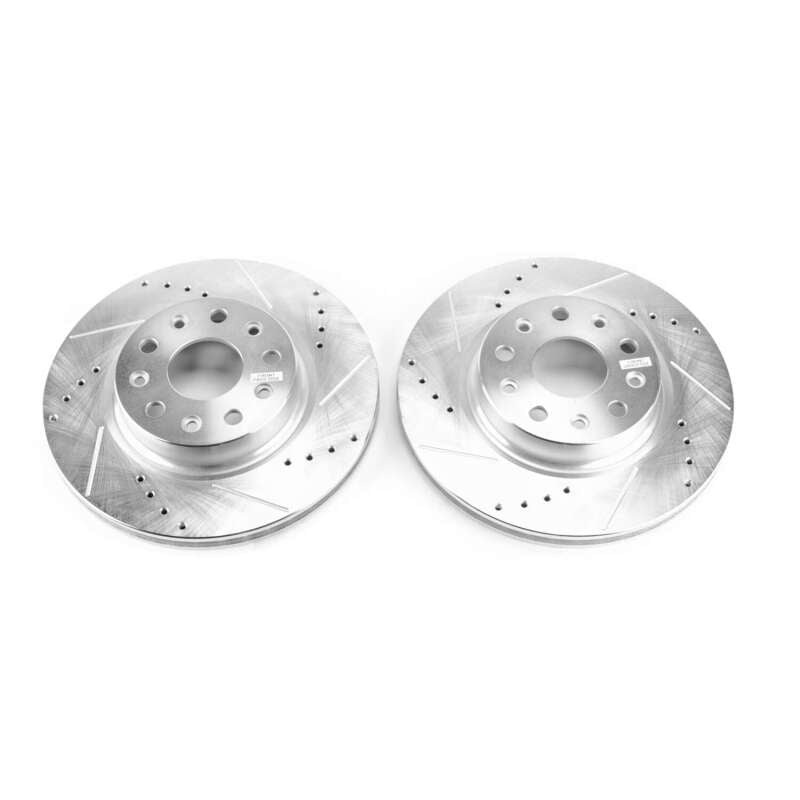 Power Stop 2018 Jeep Wrangler Front Evolution Drilled & Slotted Rotors – Pair