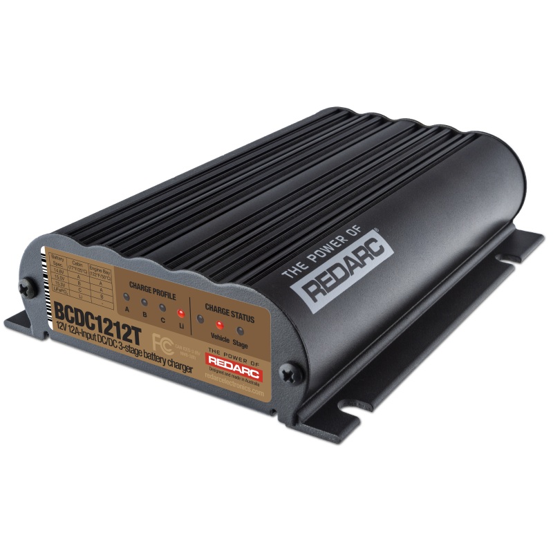 REDARC DC/DC 3-Stage Vehicle to Trailer Battery Charger – 12V 12A