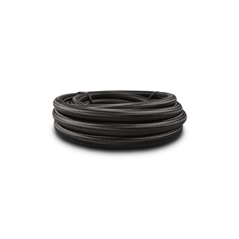Vibrant -4 AN Black Nylon Braided Flex Hose (2 foot roll)