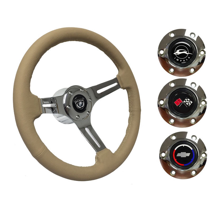 1955-68 Impala Steering Wheel Kit | Tan Leather | ST3012TAN