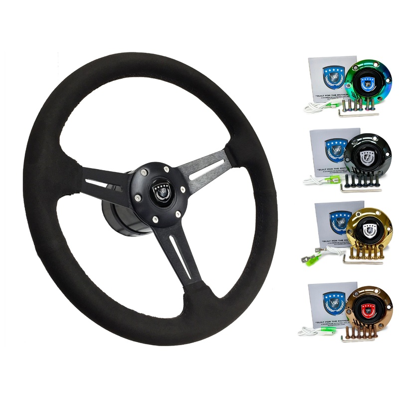 1989-04 Nissan GTR (R32) Steering Wheel Kit | Black Ultralux Suede | ST3584BLK