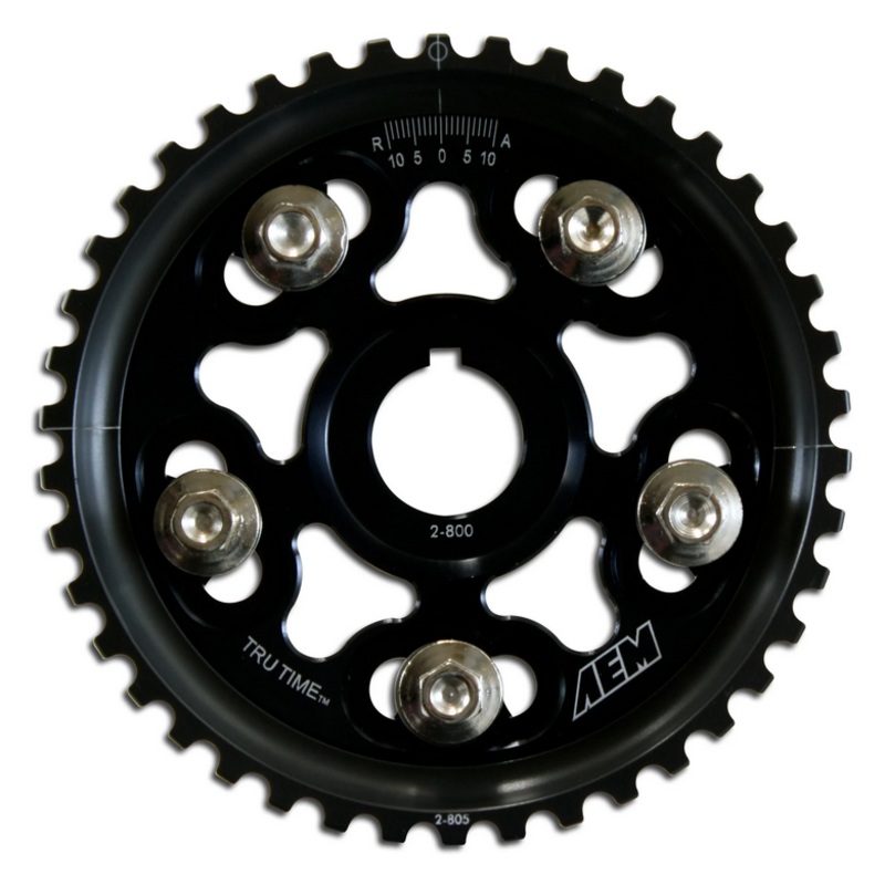 AEM Tru-Time Adjustable Cam Gears (Honda H-Series Engines – H22A1/H22A4 – 5-Bolt)