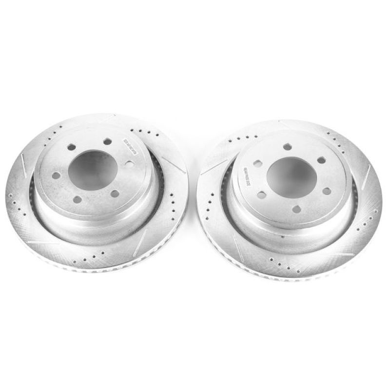 Power Stop 12-18 Ford F-150 Rear Evolution Drilled & Slotted Rotors – Pair