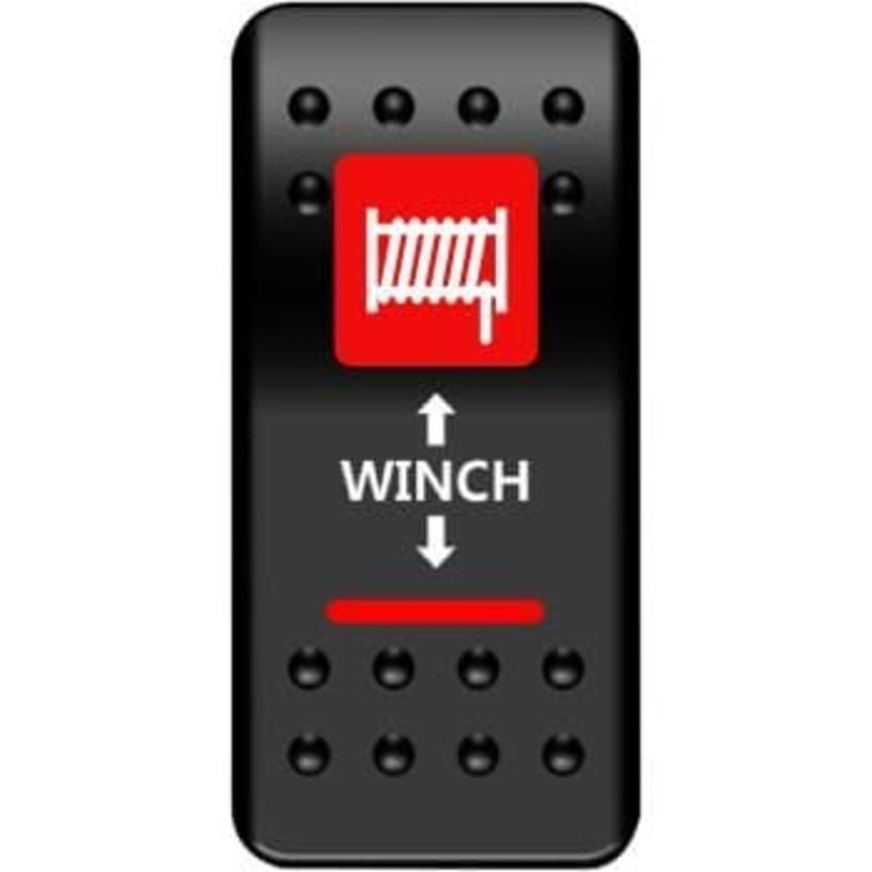 Winch Rocker Switch Red by Moose Utility