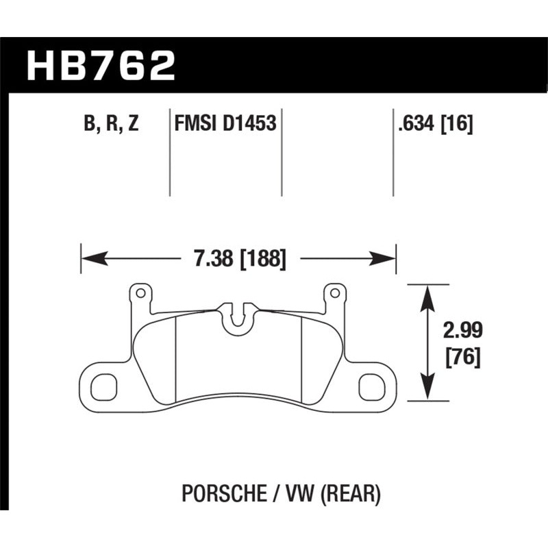 Hawk 11-17 Porsche Cayenne / 11-16 VW Touareg Performance Ceramic Street Rear Brake Pads