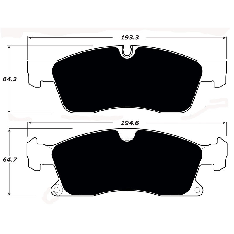 Porterfield Brake Pads for 2012 JEEP GRAND CHEROKEE – w/ 330mm Front Disc