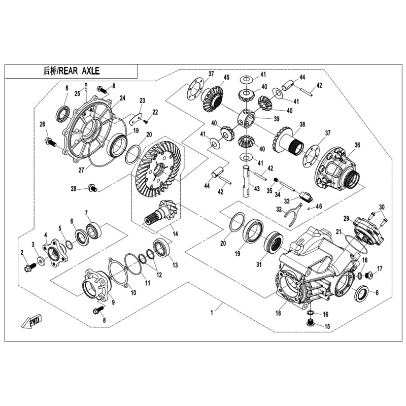 Rear Gear Case Bevel Gear  by CF Moto