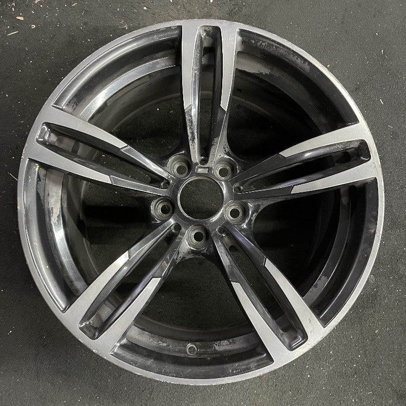 19″ BMW M2 16-17 19×10 alloy 10 spoke wide spoke edge rear black Original OEM Wheel Rim