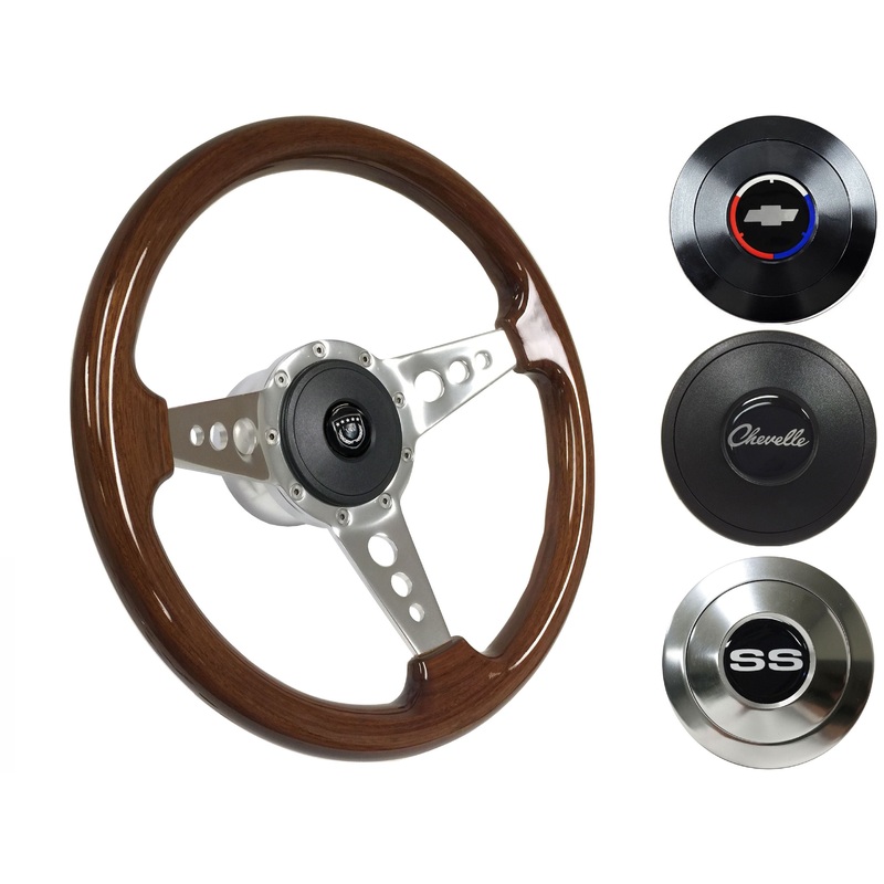 1969-77 Chevelle Steering Wheel Kit | Mahogany Wood | ST3076