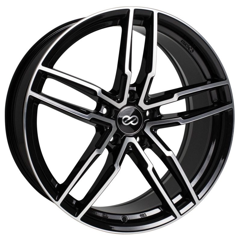 Enkei SS05 17×7.5 5×114.3 38mm Offset 72.6mm Bore Black Machined Wheel