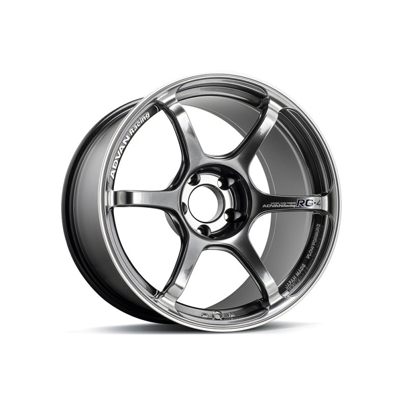 Advan RG-4 18×7.5 +50 5-100 Racing Hyper Black & Ring Wheel
