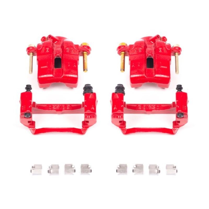Power Stop 94-97 Mazda Miata Front Red Calipers w/Brackets – Pair