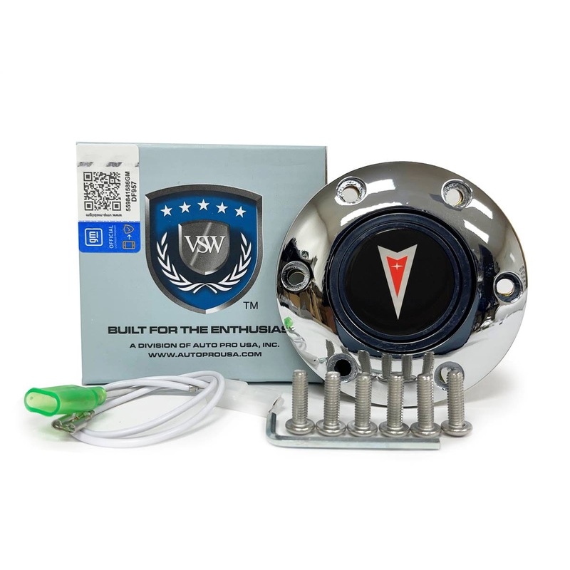 VSW S6 | Pontiac Red Arrow Emblem | Chrome Horn Button | STE1011CHR