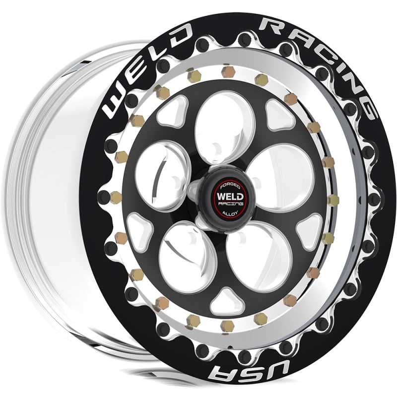 Weld Magnum III 15×8 / 5×4.75 BP / 3.5in. BS Black Wheel – Black Single Beadlock MT