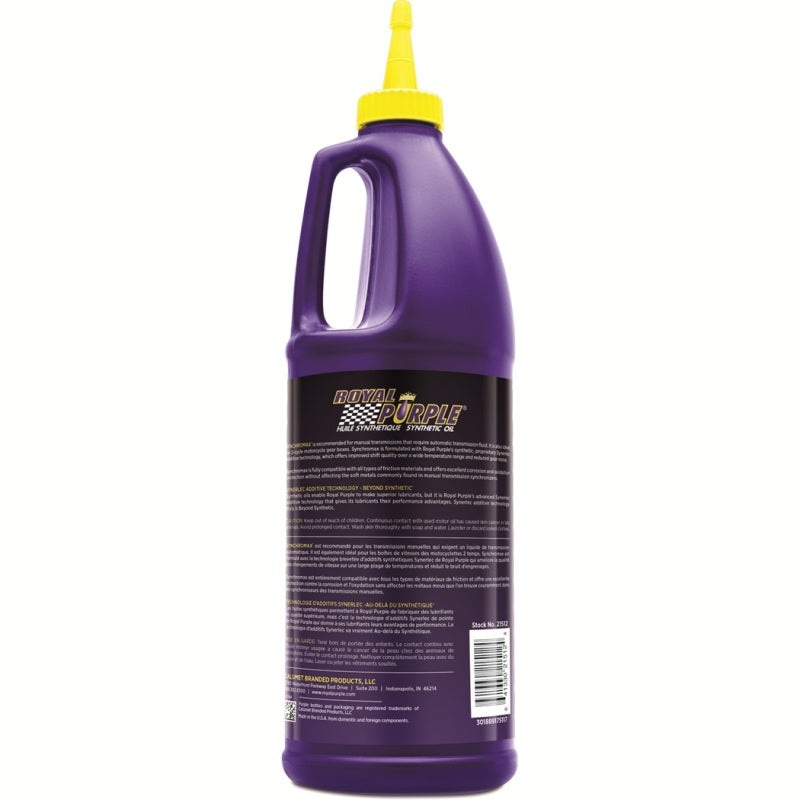 Royal Purple Synchromax Synthetic Manual Transmission Fluid (Canada) – 1 Quart