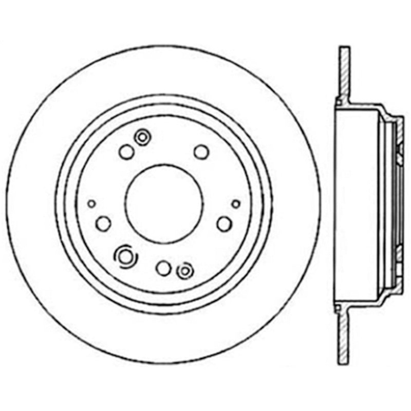 StopTech Power Slot 91-95 Acura Legend / 96-98 RL / 95-98 Honda Odyssey Left Rear Cryo Slotted Rotor