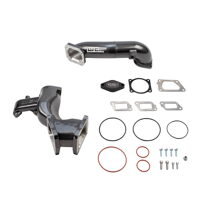Wehrli 11-16 Chevrolet 6.6L LML Duramax High Flow Y-Bridge Kit – Flat Black