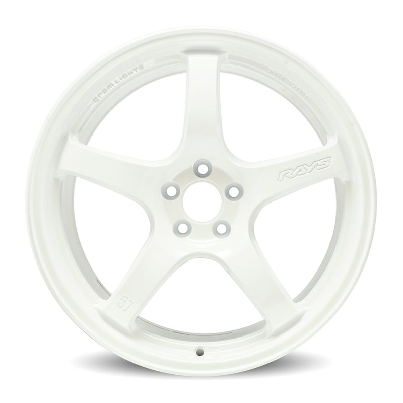 Gram Lights 57CR 19×9.5 +25 5×114.3 Ceramic White Wheel