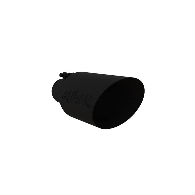 MBRP Universal Dual Wall Angle Rolled End Tip 4-1/2in OD / 2-1/2in Inlet / 11in Length – Black