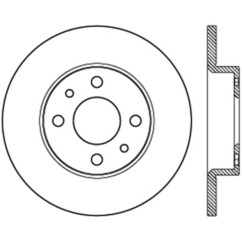 StopTech 07-12 Fiat Panda Cryo Slotted Front Right Rotor