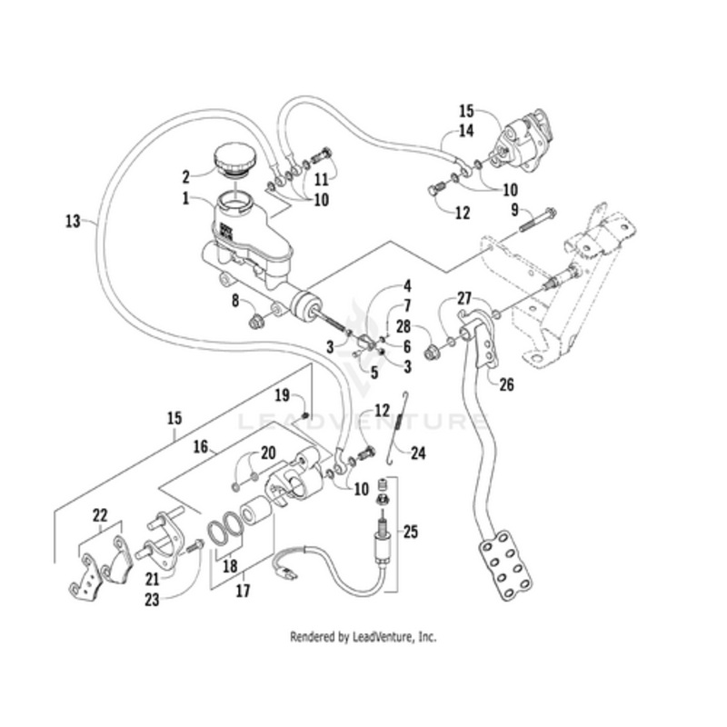 Brake Caliper (Inc. 16-22) Front Left by Arctic Cat