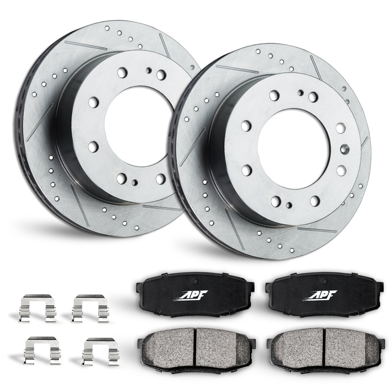 APF Front Brake Kit Rotors and Pads for Chevrolet Avalanche 2500 2002-2006