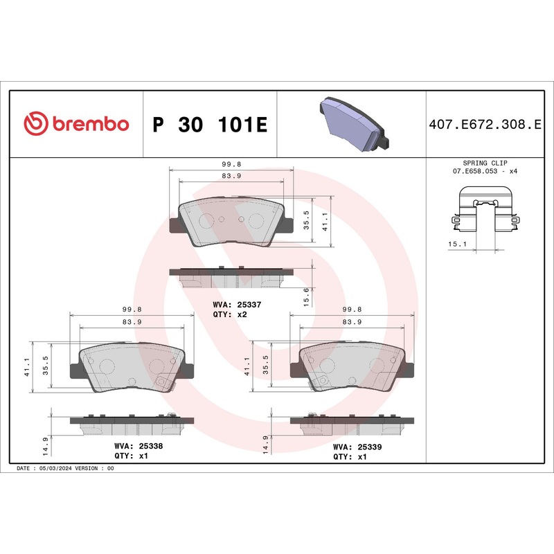 BEYOND EV Rear Disc Brake Pad Set – P30101E