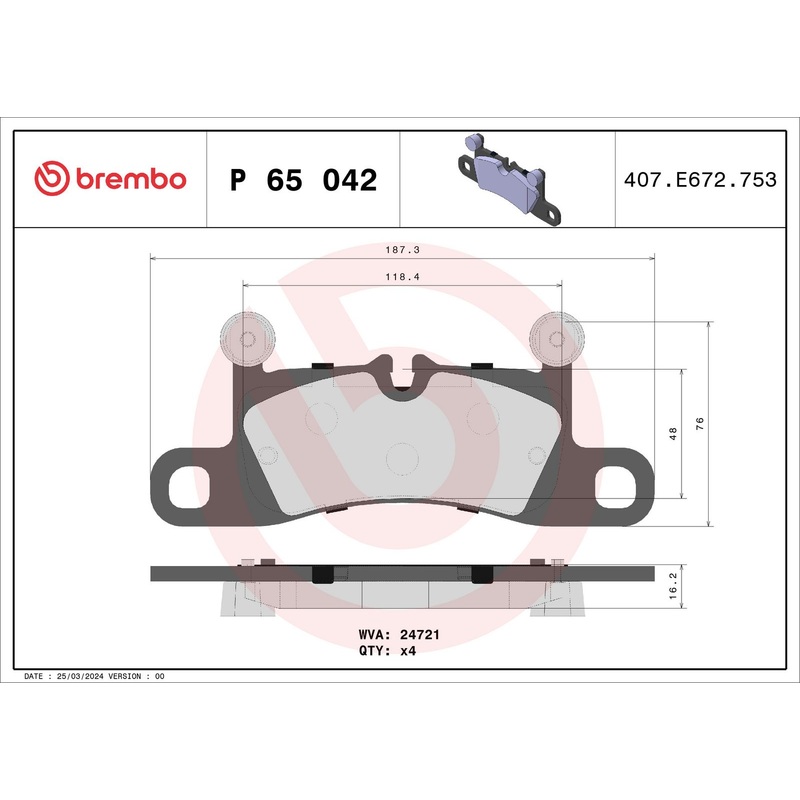 PRIME Low-Met Rear Disc Brake Pad Set – P65042