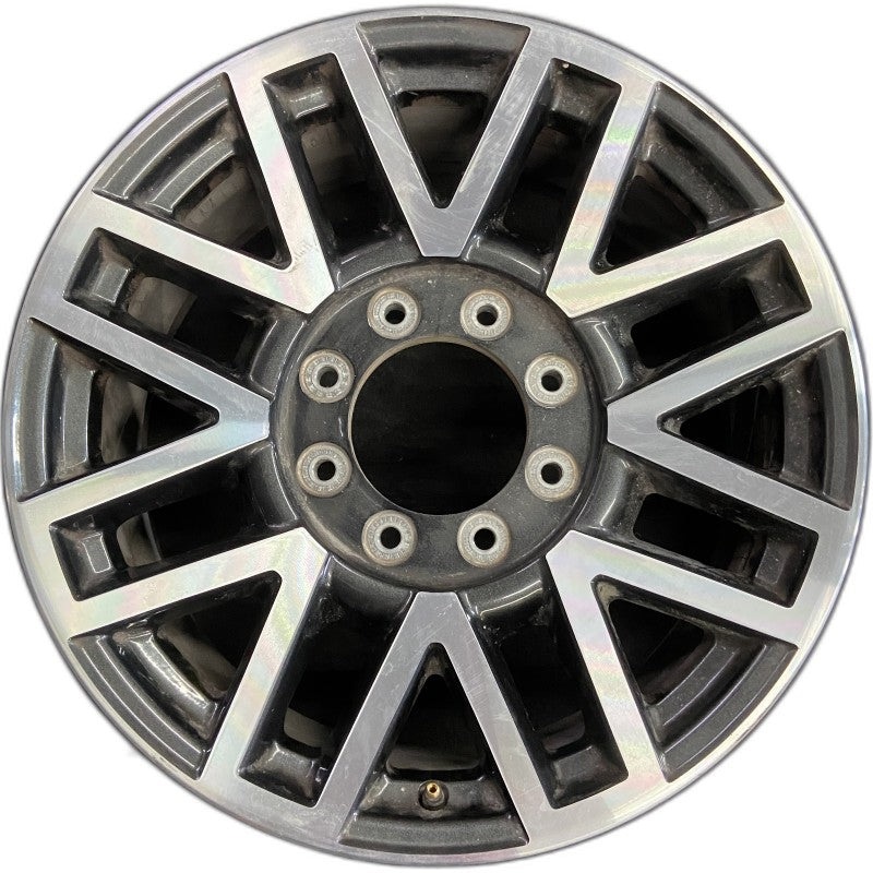 20″ FORD F250SD PICKUP 17 20×8 aluminum TPMS 16 spoke 8 split spoke machined face dark gray pockets Original OEM Wheel Rim