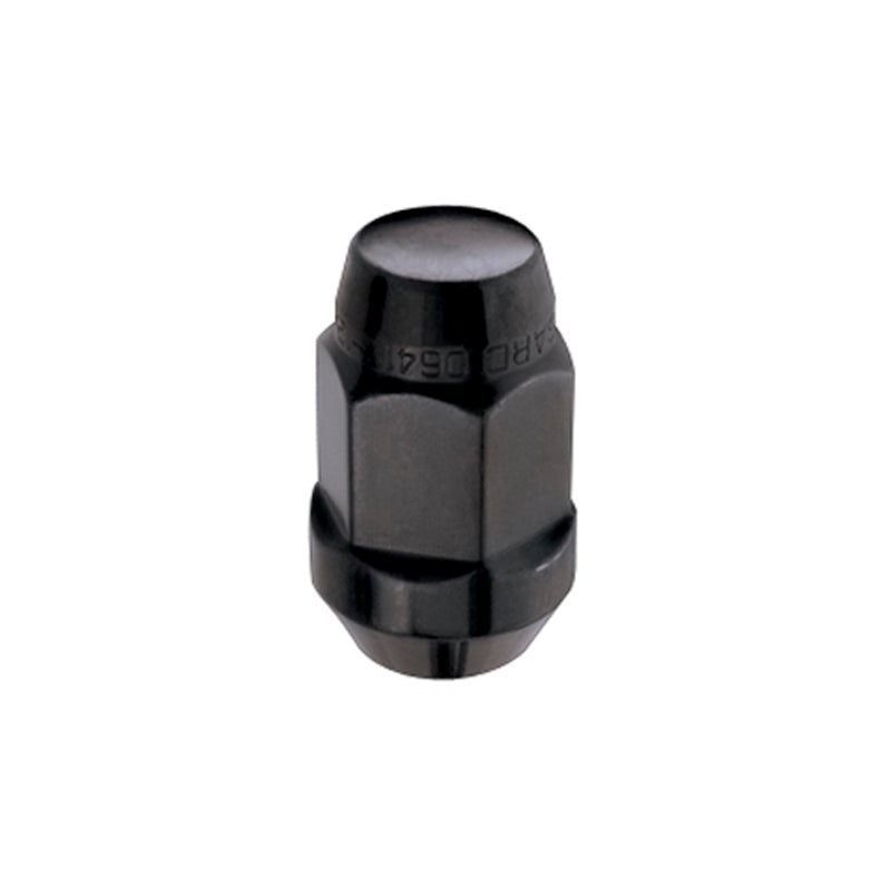 McGard Hex Lug Nut (Cone Seat Bulge Style) M12X1.5 / 3/4 Hex / 1.45in. Length (Box of 144) – Black