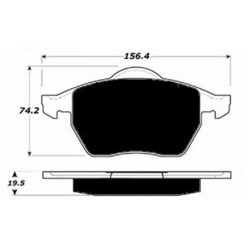 Porterfield Brake Pads for 2009 VOLKSWAGEN BEETLE Convertible 2.5 5cyl