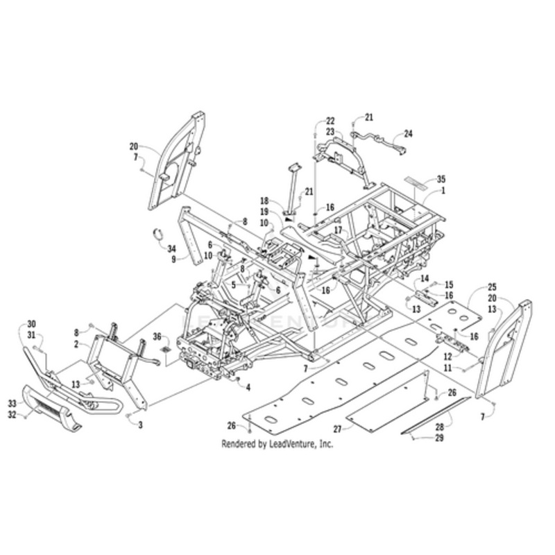 Seat Bracket Support – Front – Right by Arctic Cat